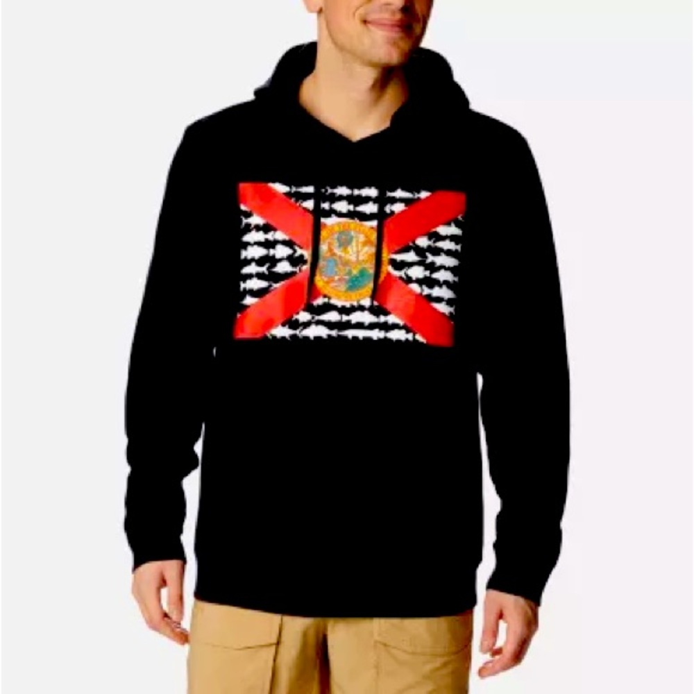 Black Graphic Hoodie for Men